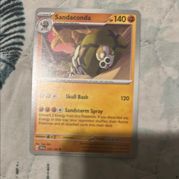 Pokemon Sandaconda Card - Green and Orange - www.rajagirimanappuram.com